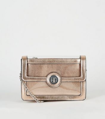 rose gold shoulder bag