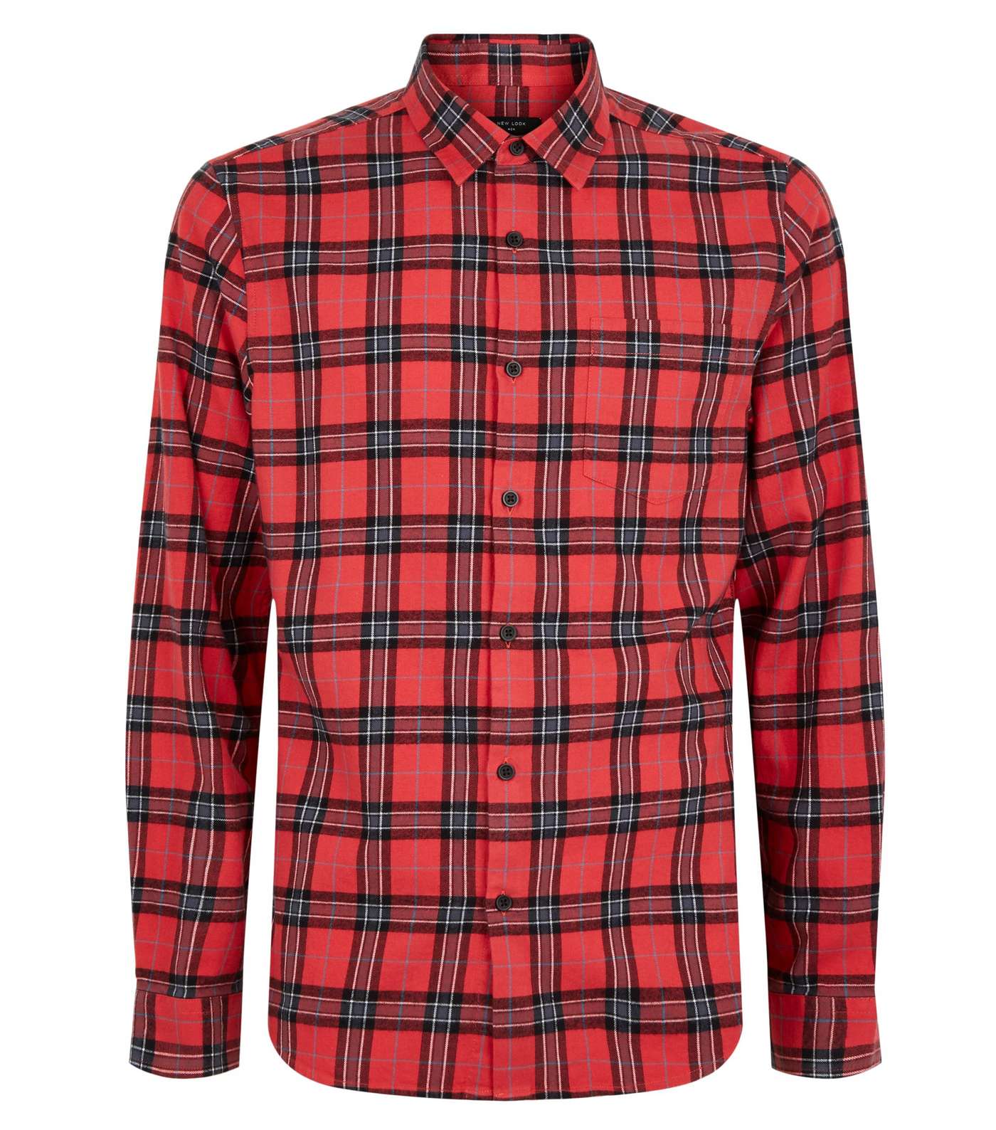 Red Check Cotton Long Sleeve Shirt Image 4