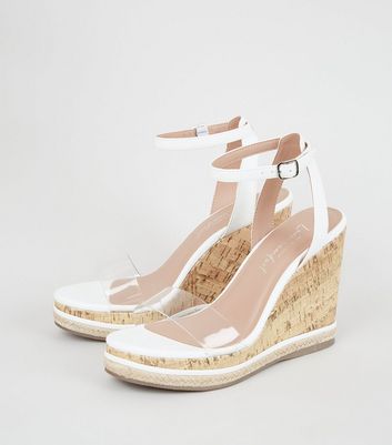 clear strap cork platform