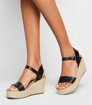 new look black wedges