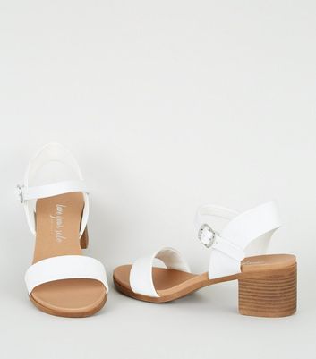 new look white sandals