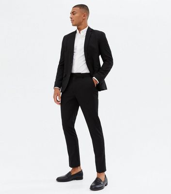 Mens black 2025 skinny suit