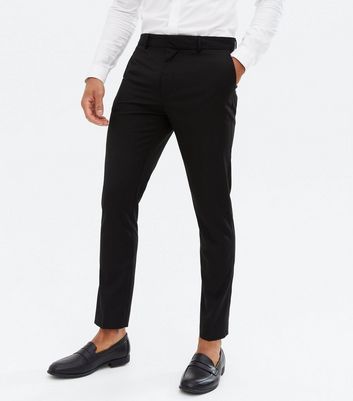 black slim fit pants mens