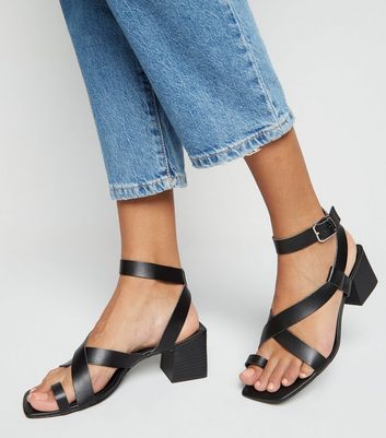 black strappy sandals new look