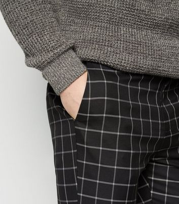 black check skinny trousers