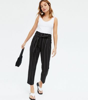 pinstripe tie waist trousers