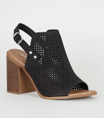 black slingbacks block heel