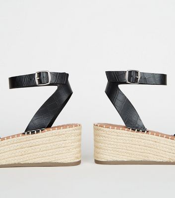 new look flatform espadrille sandals