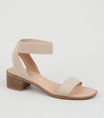 Elastic strap sandals on sale heels