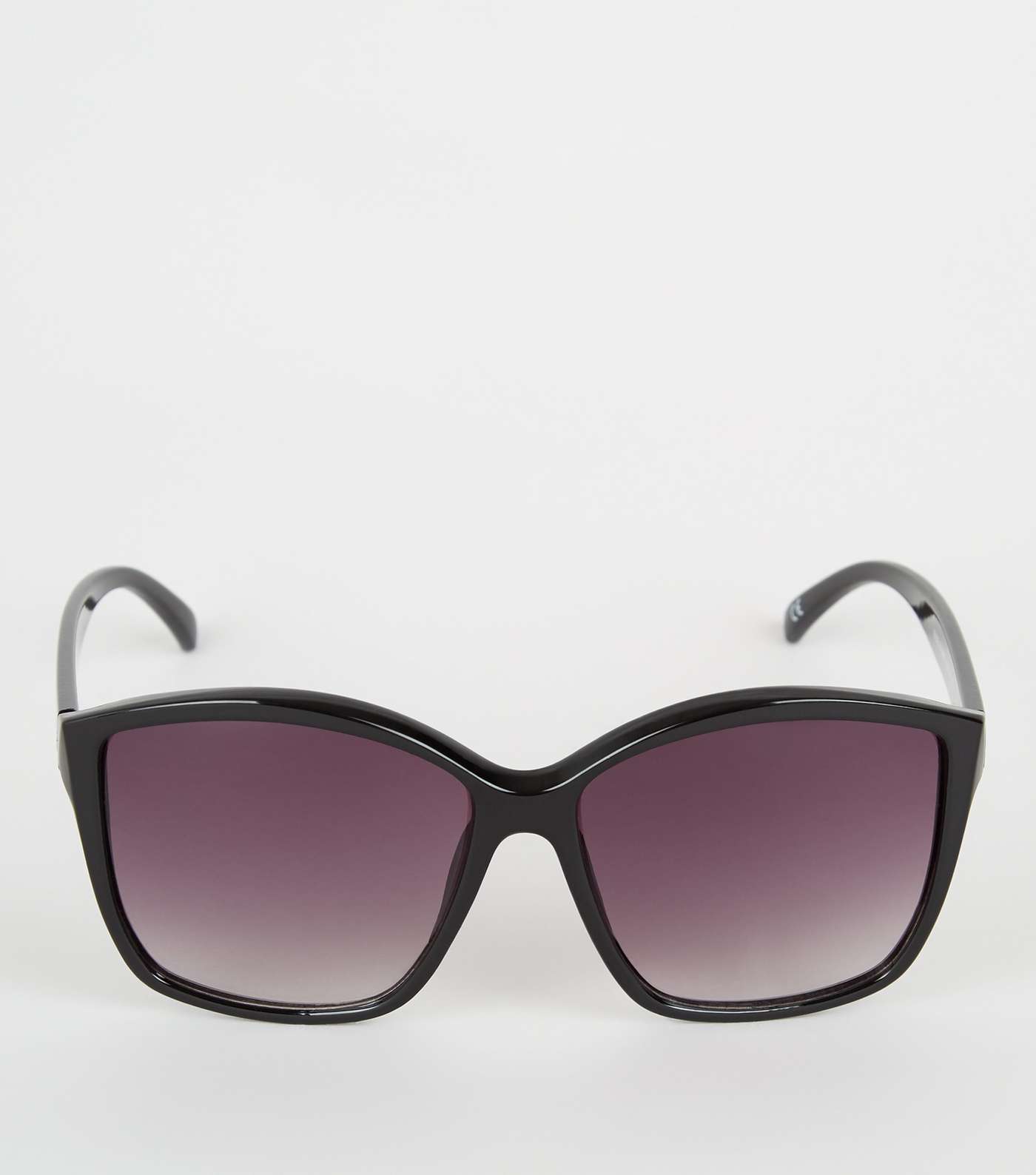 Black Large Rectangle Sunglasses Image 3