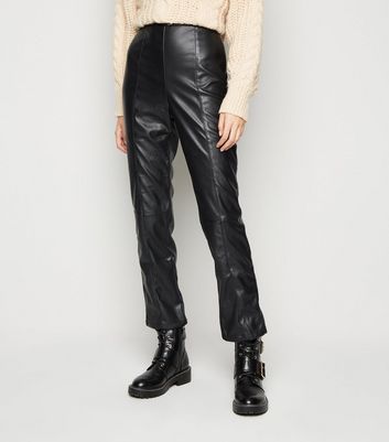 NA-KD Black Coated Leather-Look 