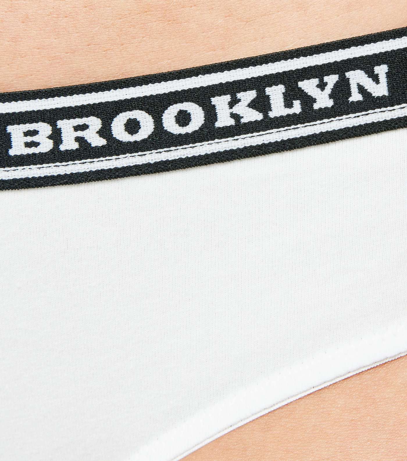 White Brooklyn Slogan Briefs Image 4