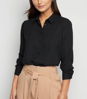 black chiffon shirt