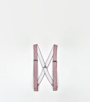 Image of Burgundy Marl Braces New Look