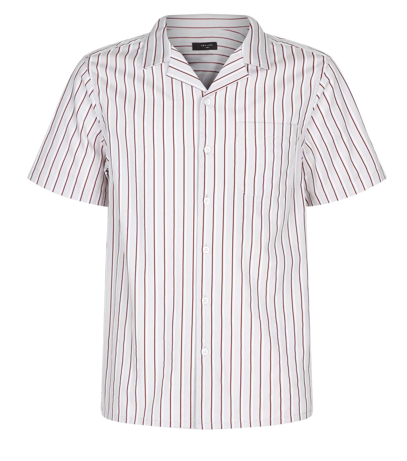 Pale Grey Stripe Poplin Shirt Image 4