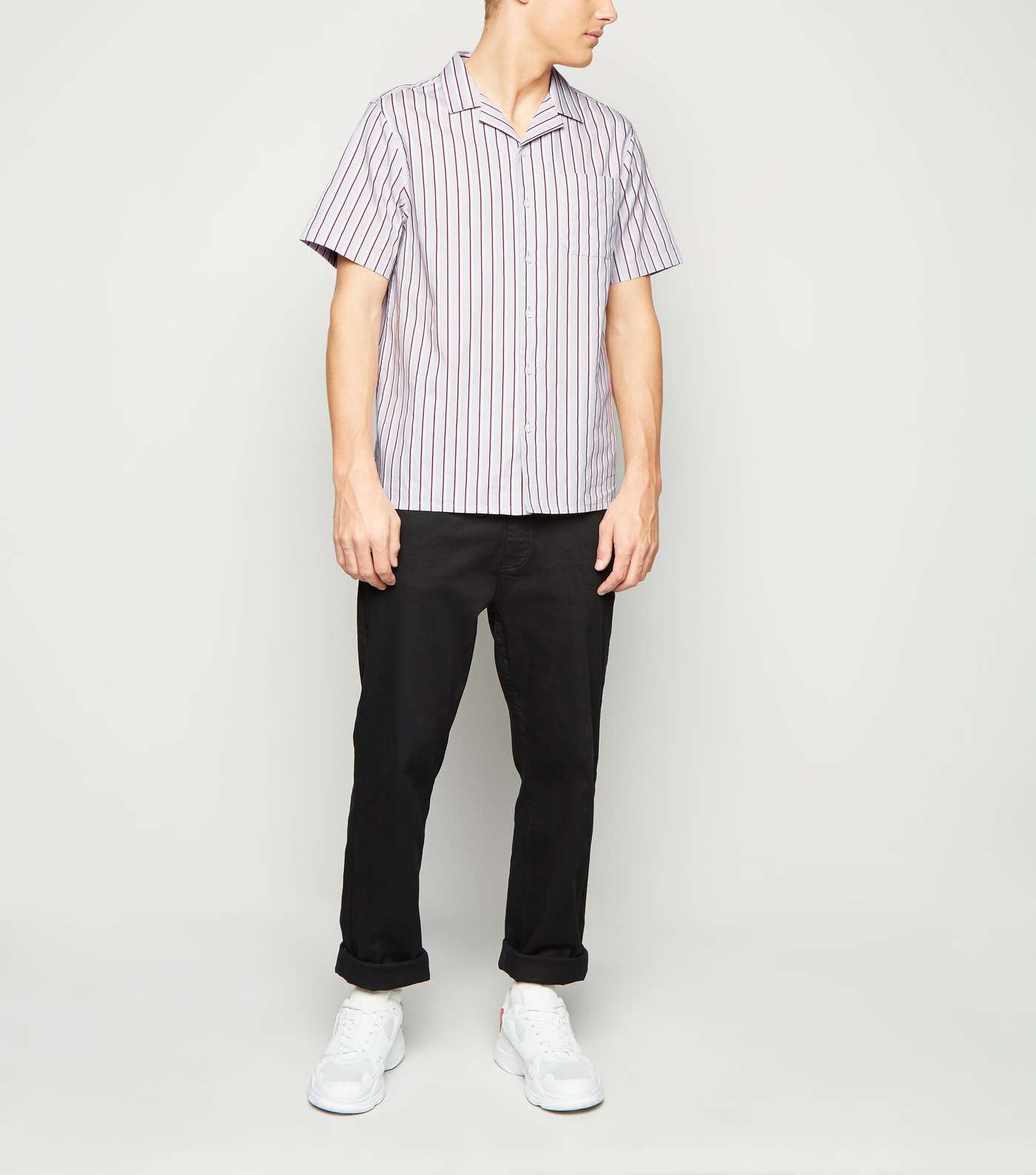 Pale Grey Stripe Poplin Shirt Image 2