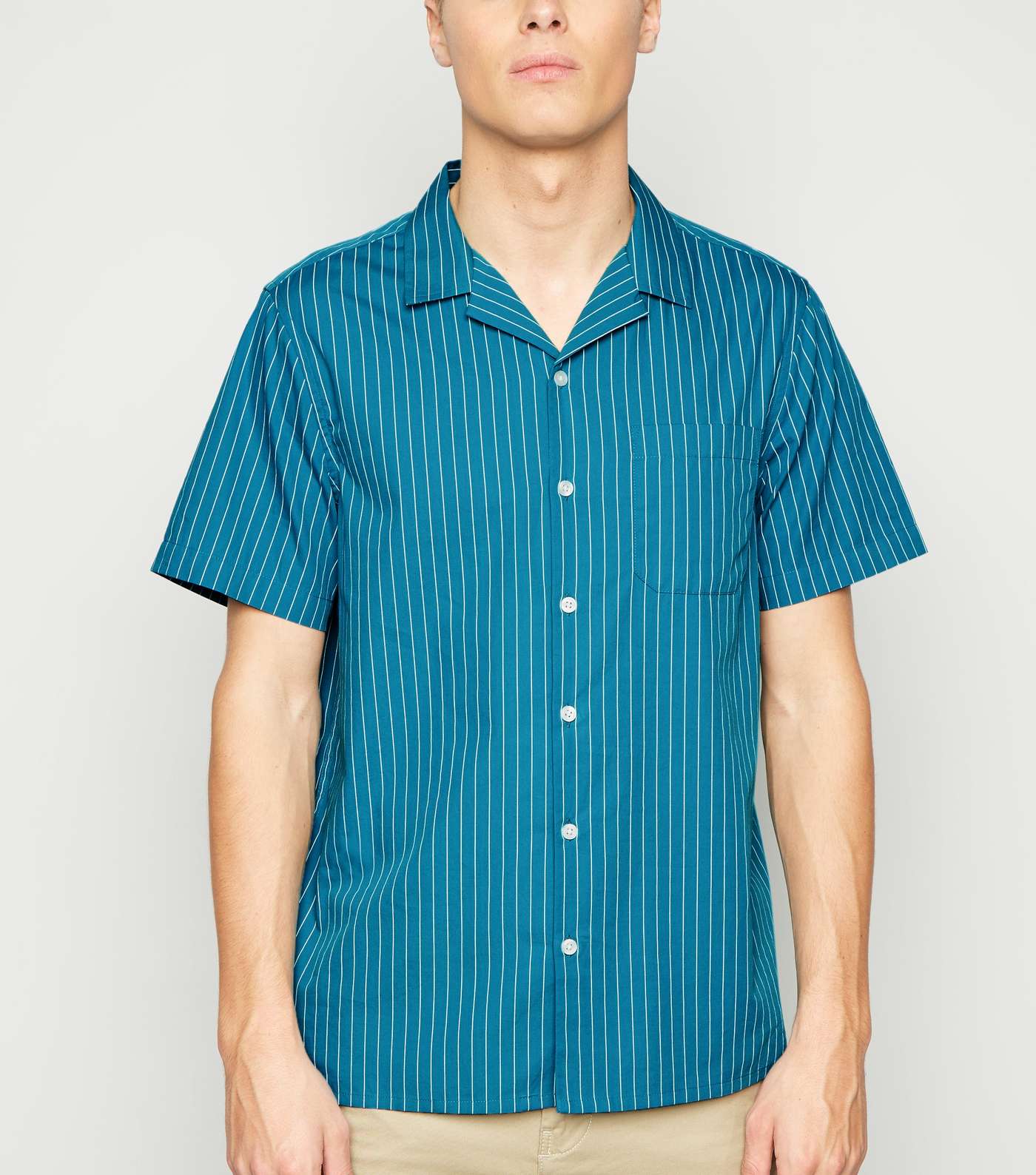 Teal Stripe Poplin Shirt
