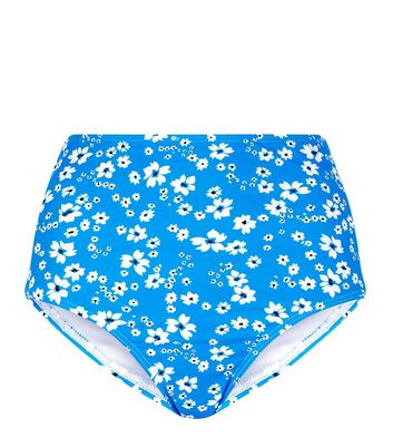 blue floral bikini bottoms