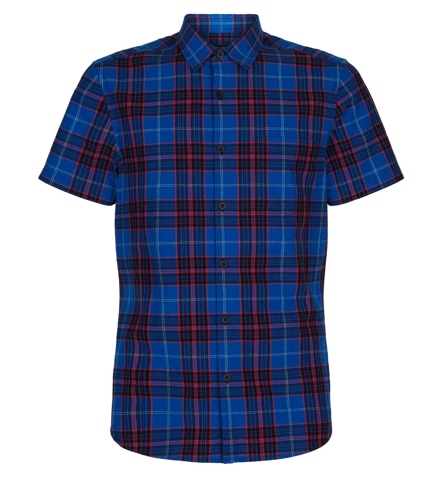 Blue Check Short Sleeve Shirt Image 4