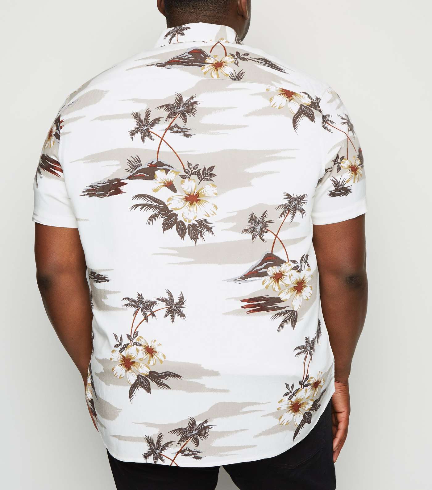 Plus Size Off White Hawaiian Shirt Image 3