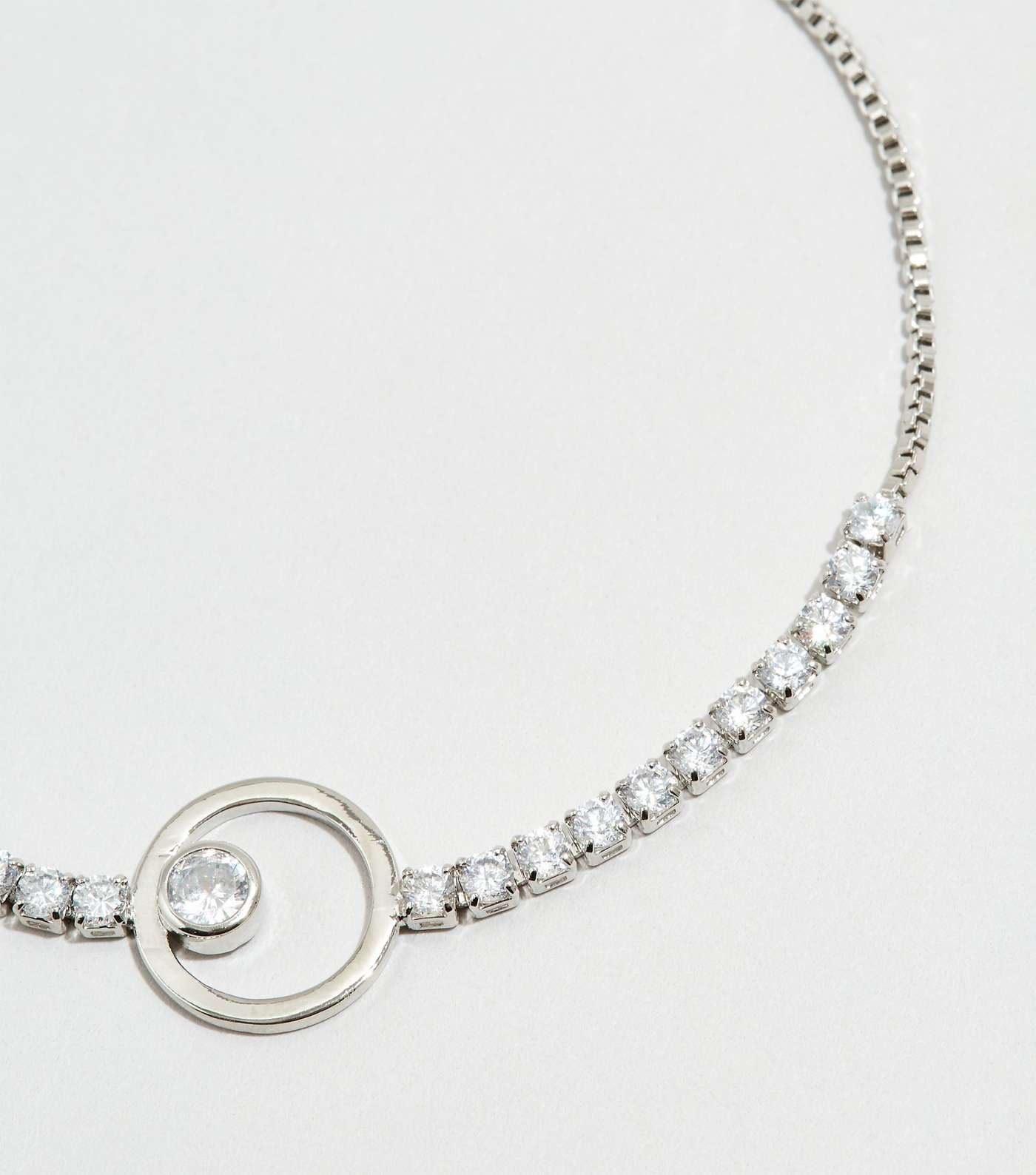 Silver Cubic Zirconia Toggle Bracelet Image 2