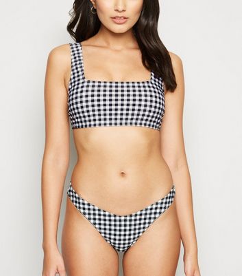 gingham swim bottoms