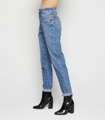 new look tall mom jeans in black