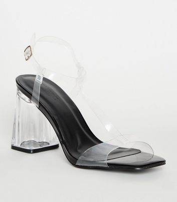 new look clear block heels