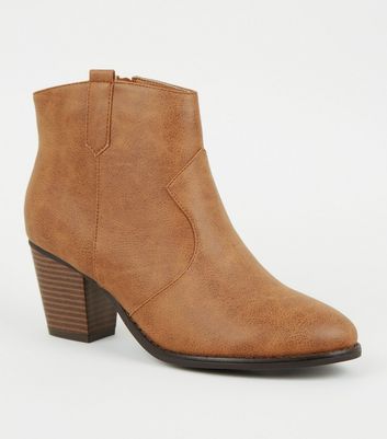 wide fit western ankle boots