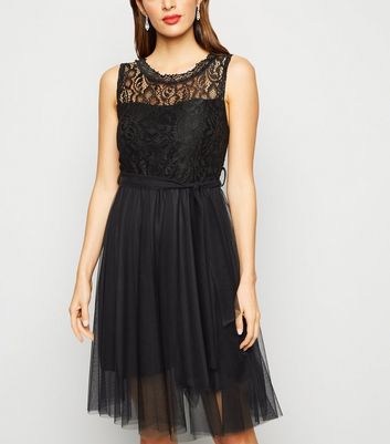 mesh skater dress