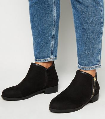 wide fit blue ankle boots