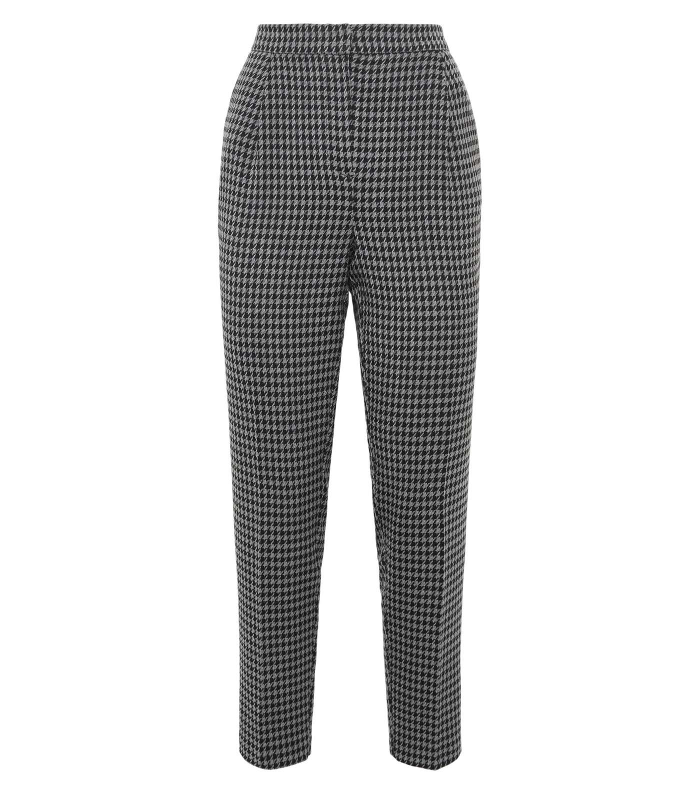 Dark Grey Dogtooth Check Trousers Image 4