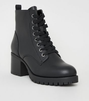 Biker ankle boots with flat heel black La Redoute Collections | La Redoute