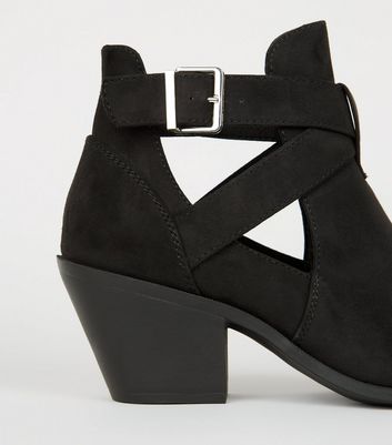 new look cut out ankle boots