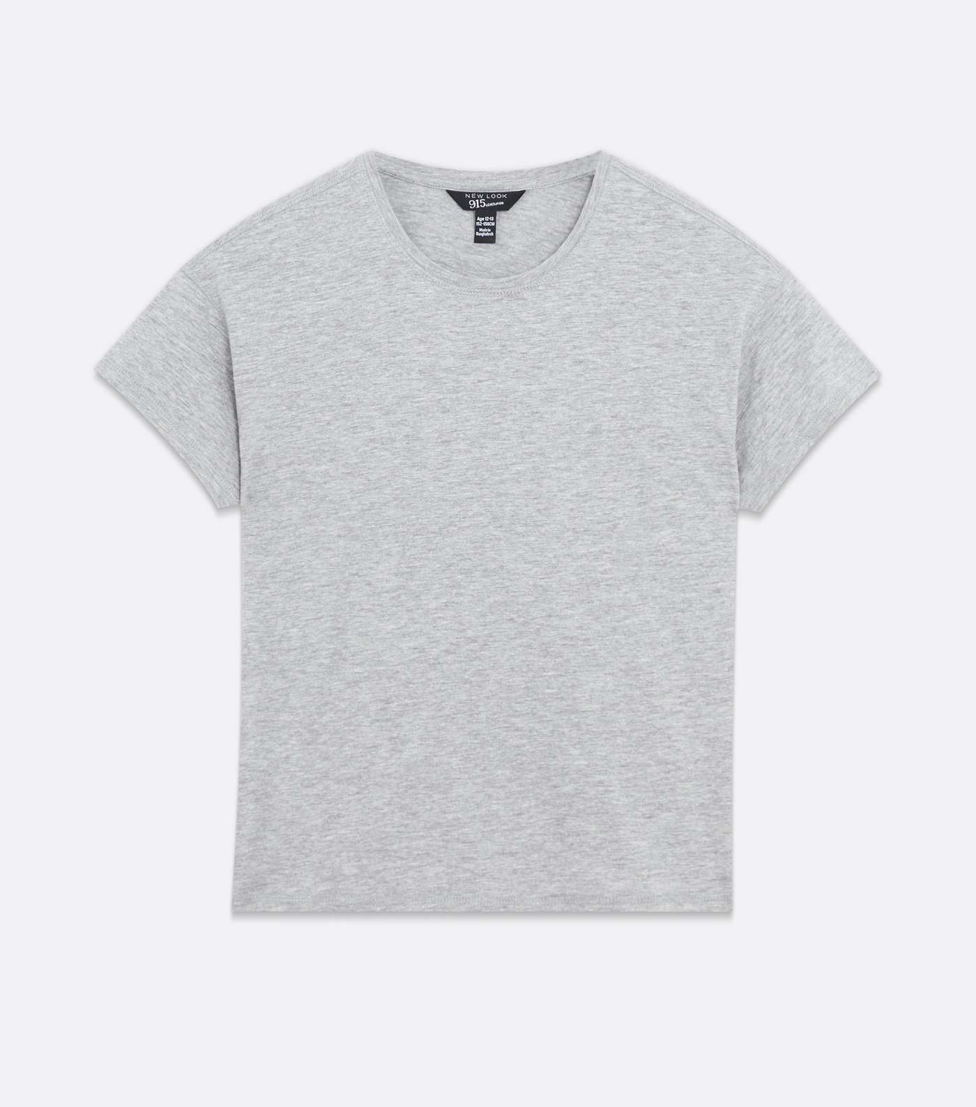 Girls Pale Grey Cotton Blend T-Shirt Image 5