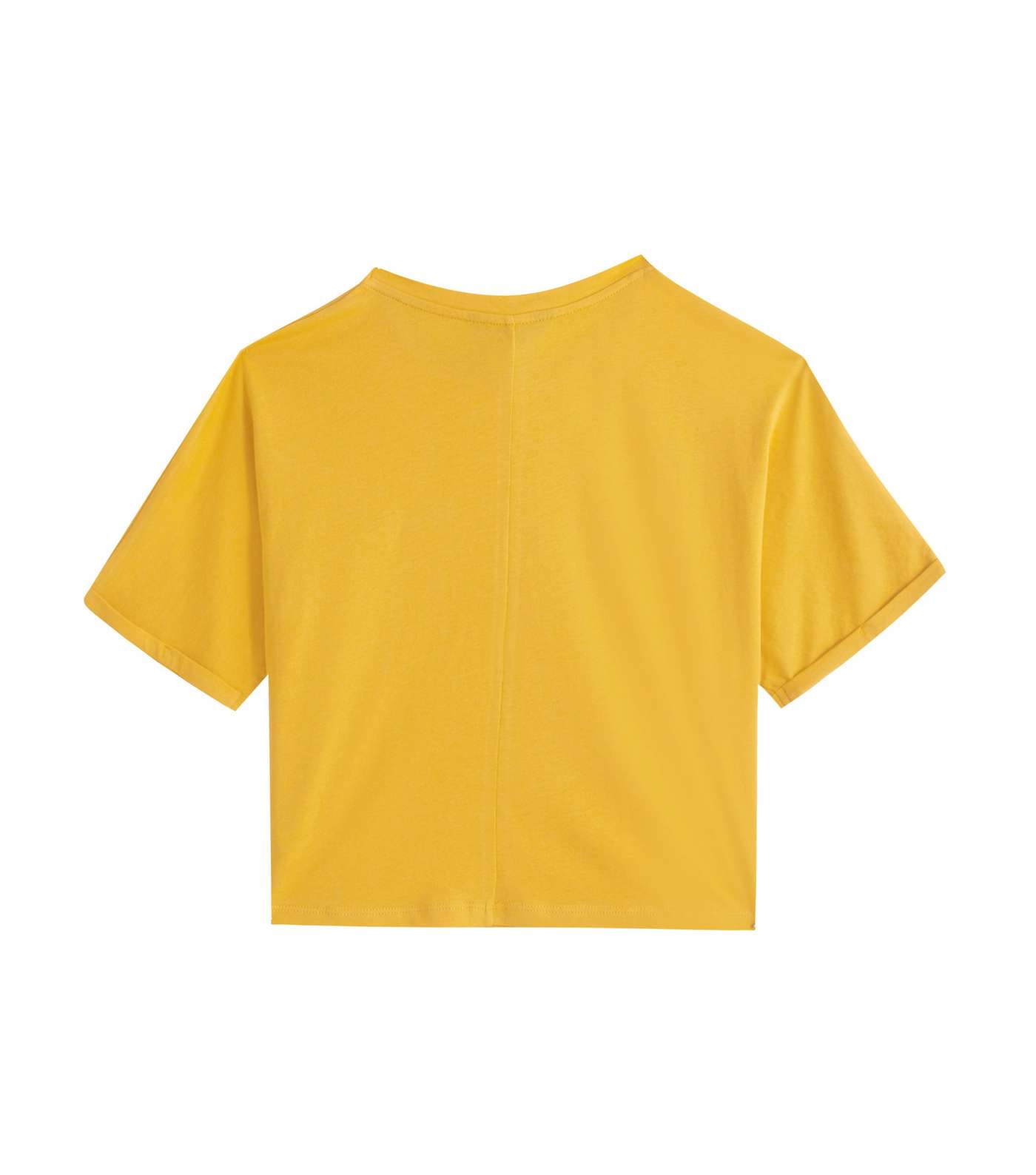 Girls Mustard Pocket Front T-Shirt Image 2