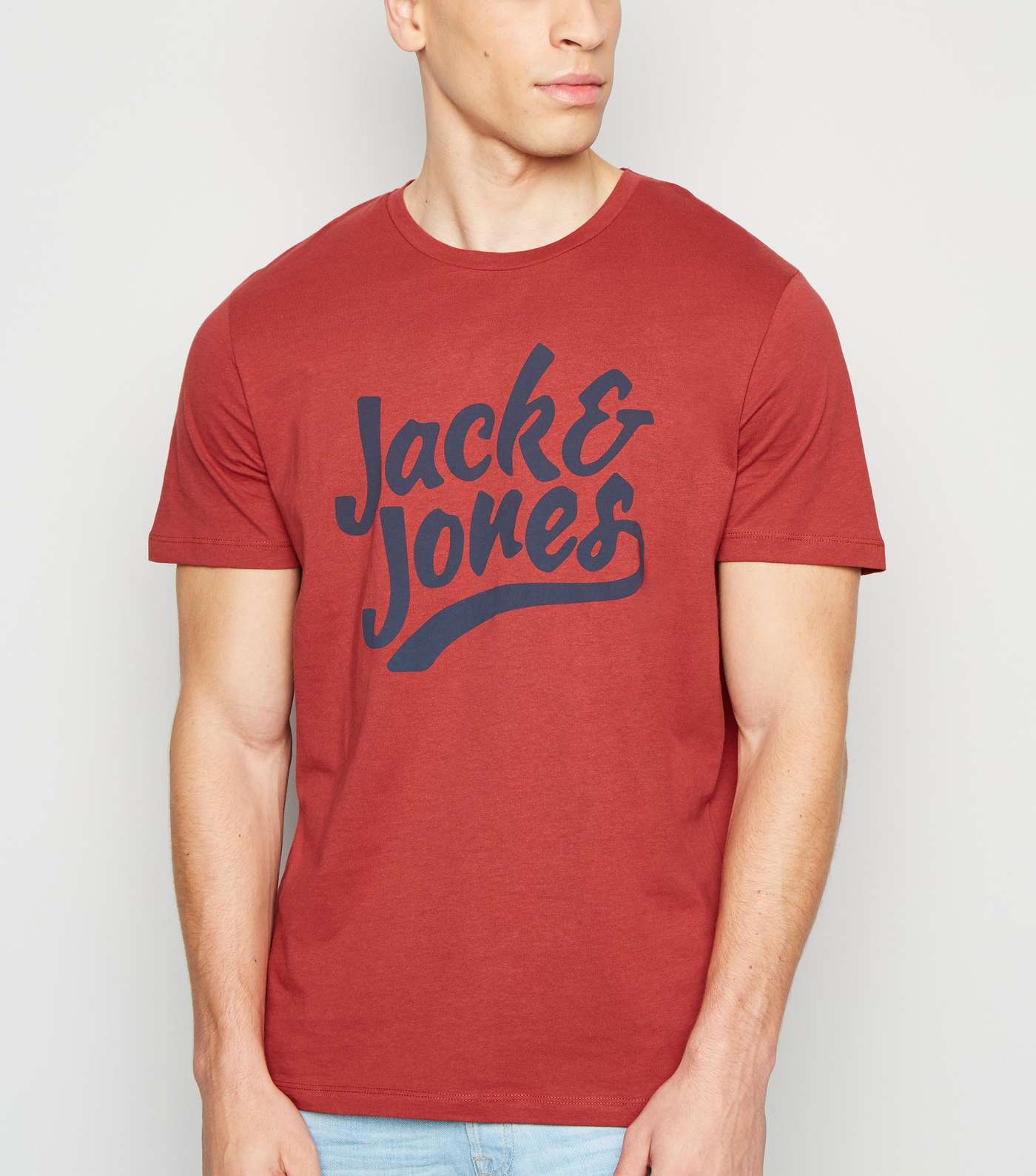 Jack & Jones Dark Red Crew Neck T-Shirt