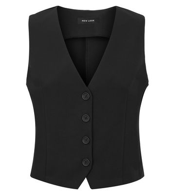 Black Fitted Waistcoat | New Look