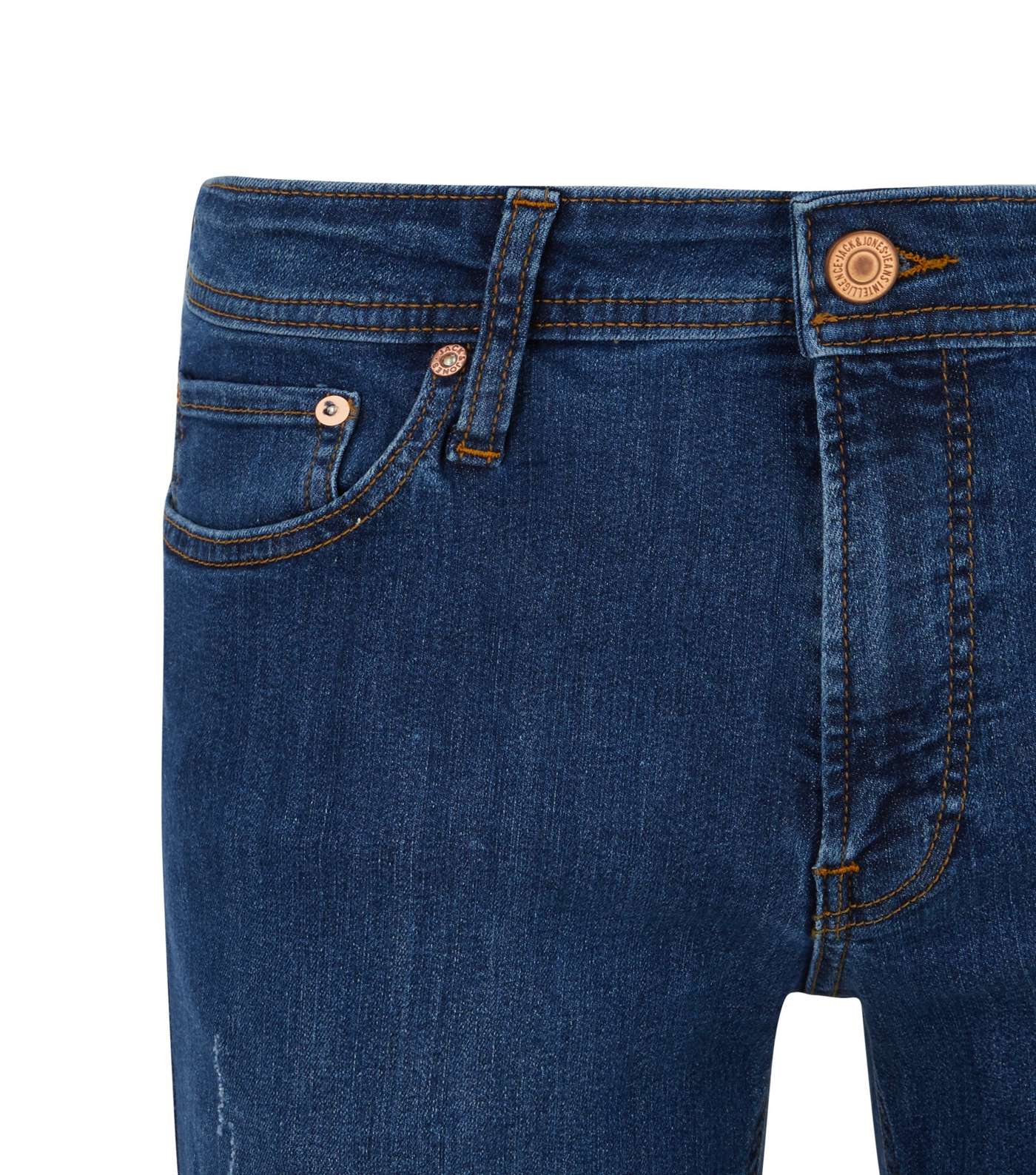 Jack & Jones Indigo Ripped Skinny Jeans  Image 3