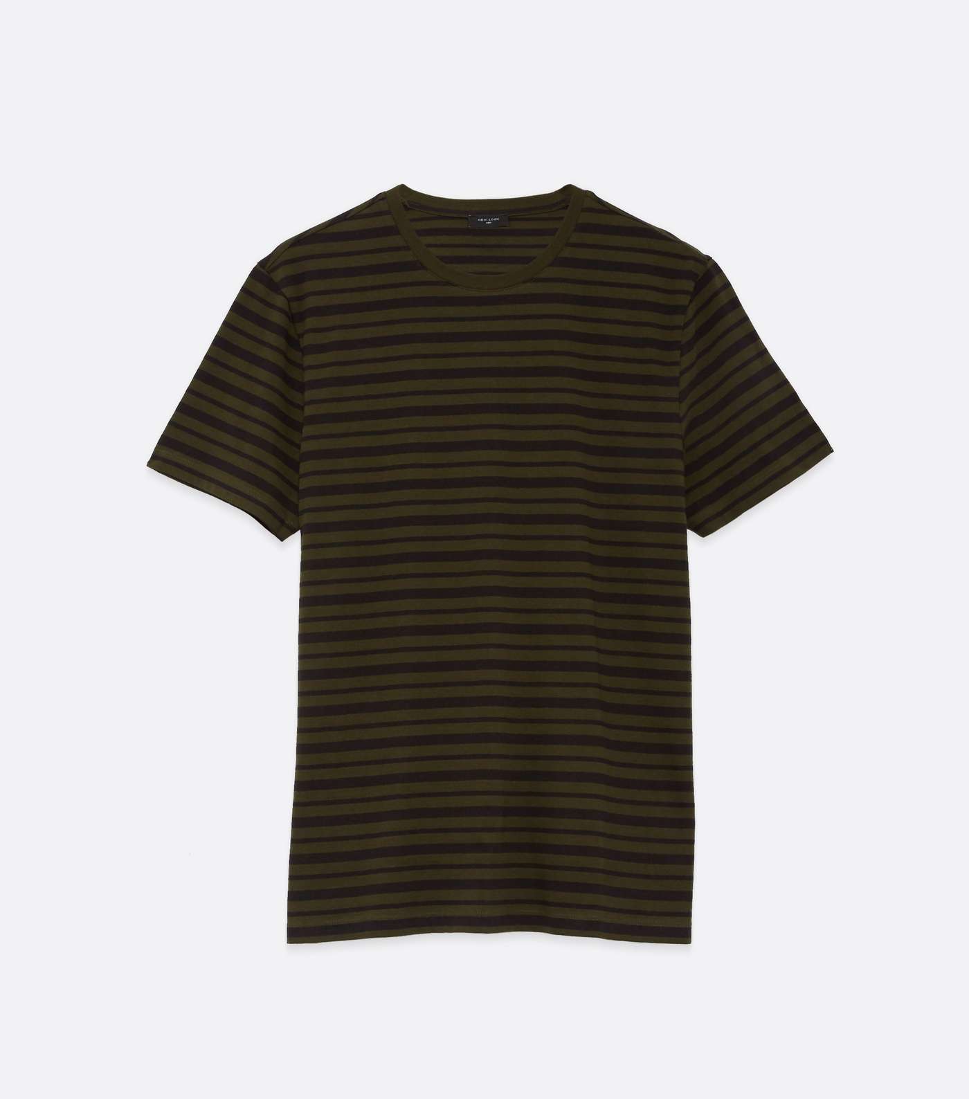 Dark Green Stripe Short Sleeve T-Shirt  Image 5