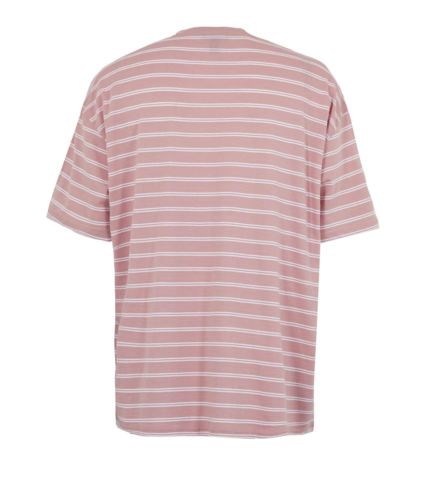 Pink Stripe Oversized Crew T-Shirt Image 2