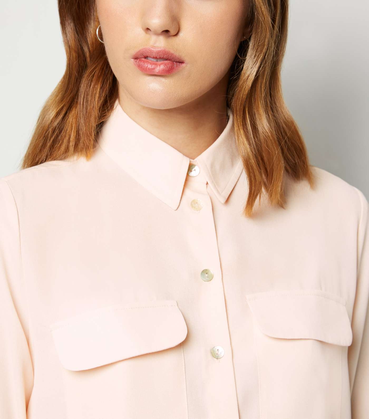Pale Pink Utility Pocket Long Sleeve Shirt Image 5