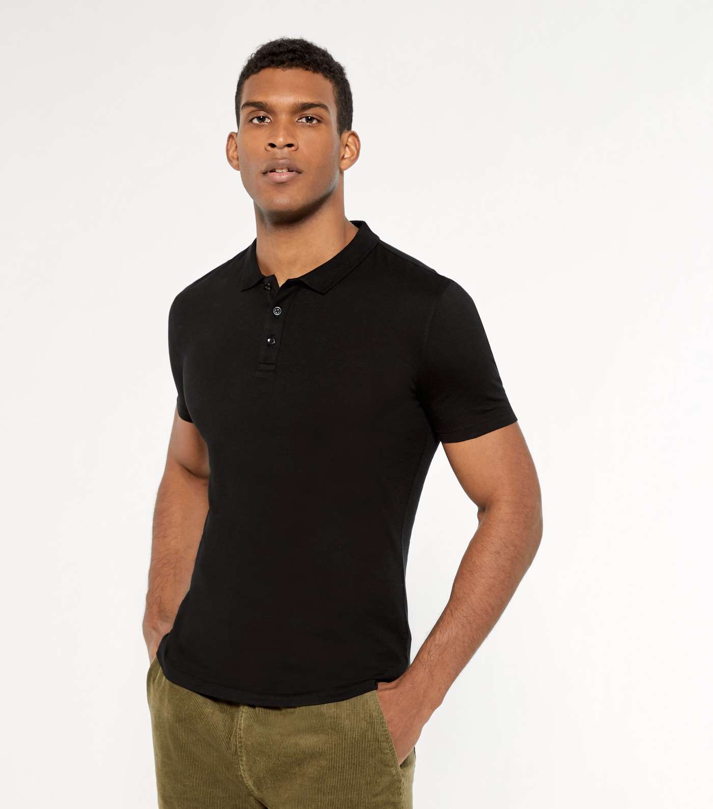 Black Muscle Fit Polo Shirt