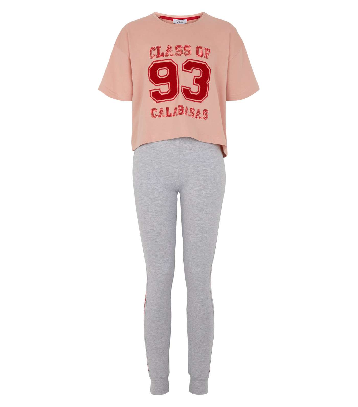Girls Pink Class Of 93 Slogan Pyjama Set Image 4