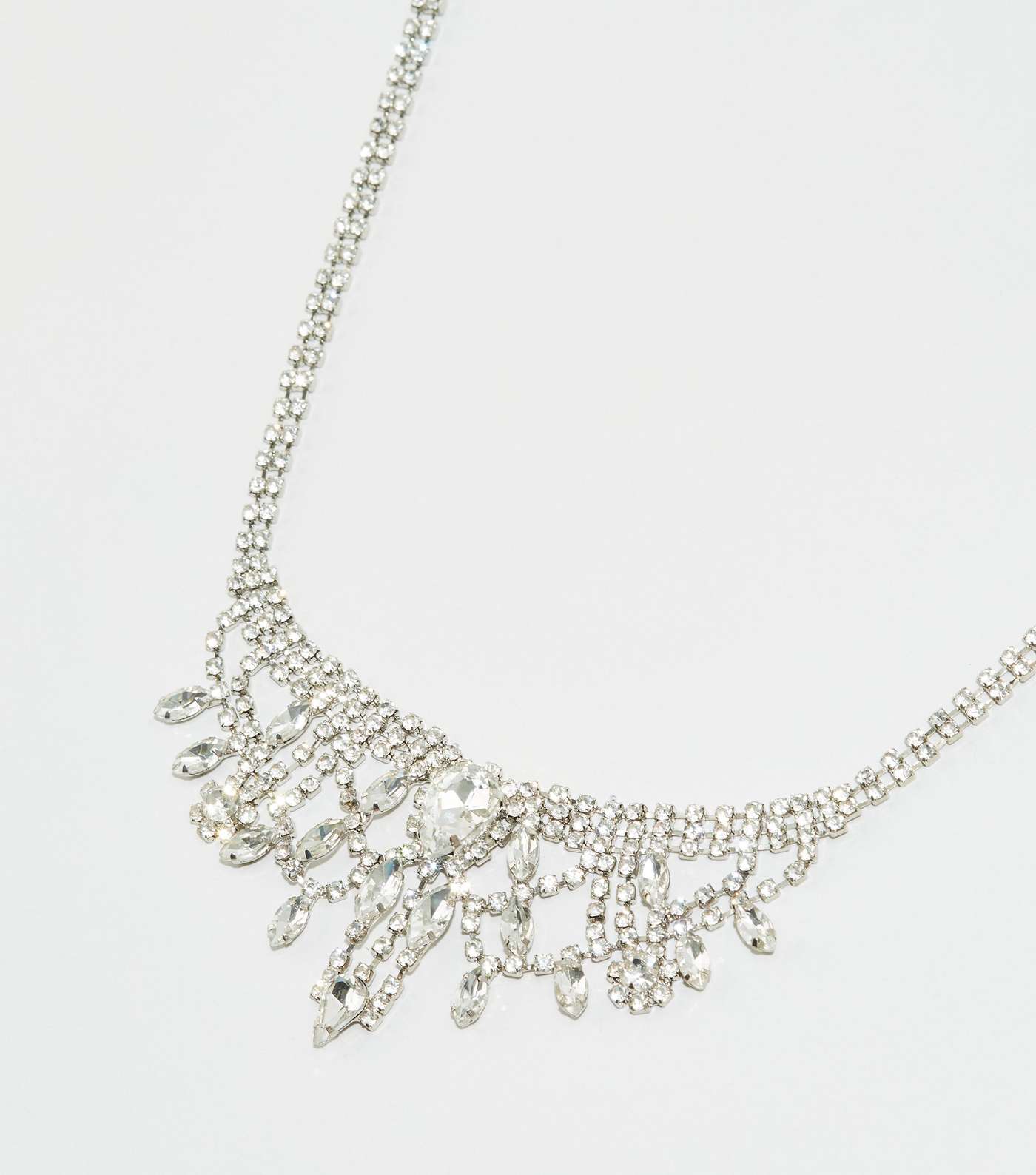 Silver Premium Gem Chain Necklace Image 3