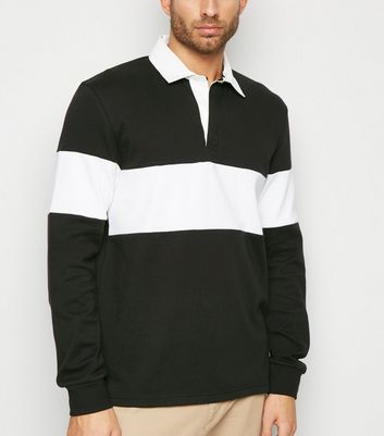 black white rugby shirt