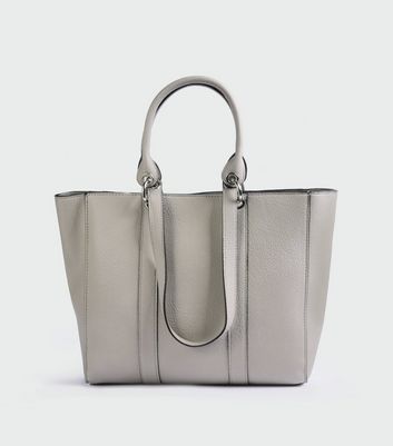 Grey Double Handle Tote Bag