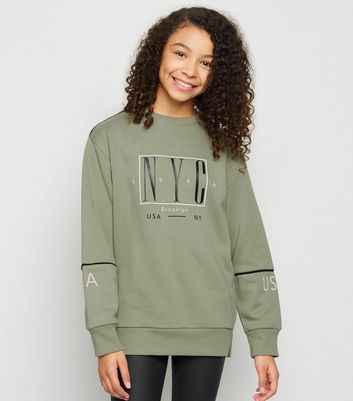 girls khaki hoodie