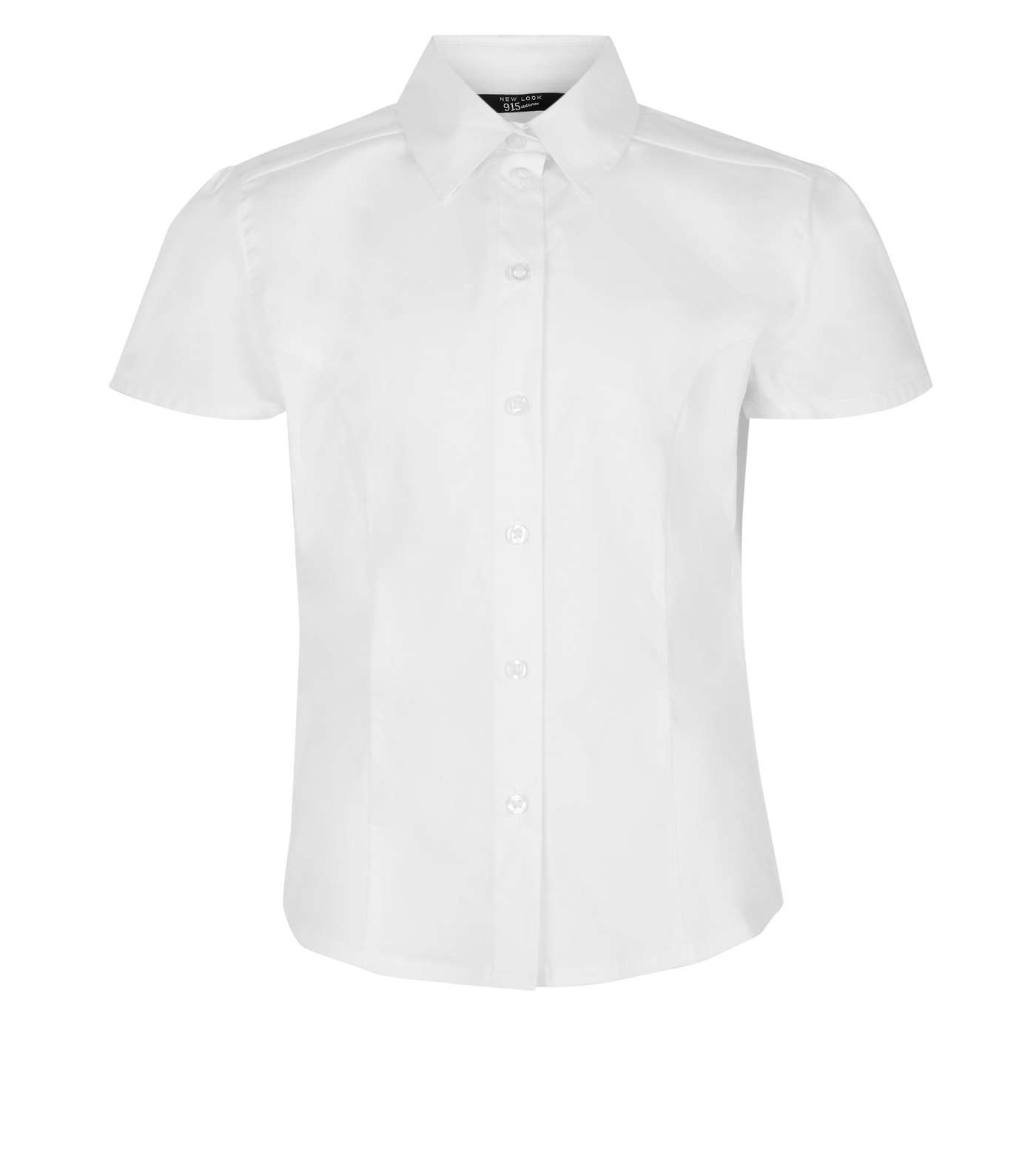 Girls White Short Sleeve Shirt Image 4