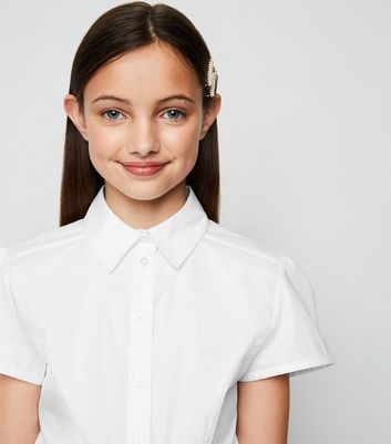 Girls White Short Sleeve Shirt | New Look